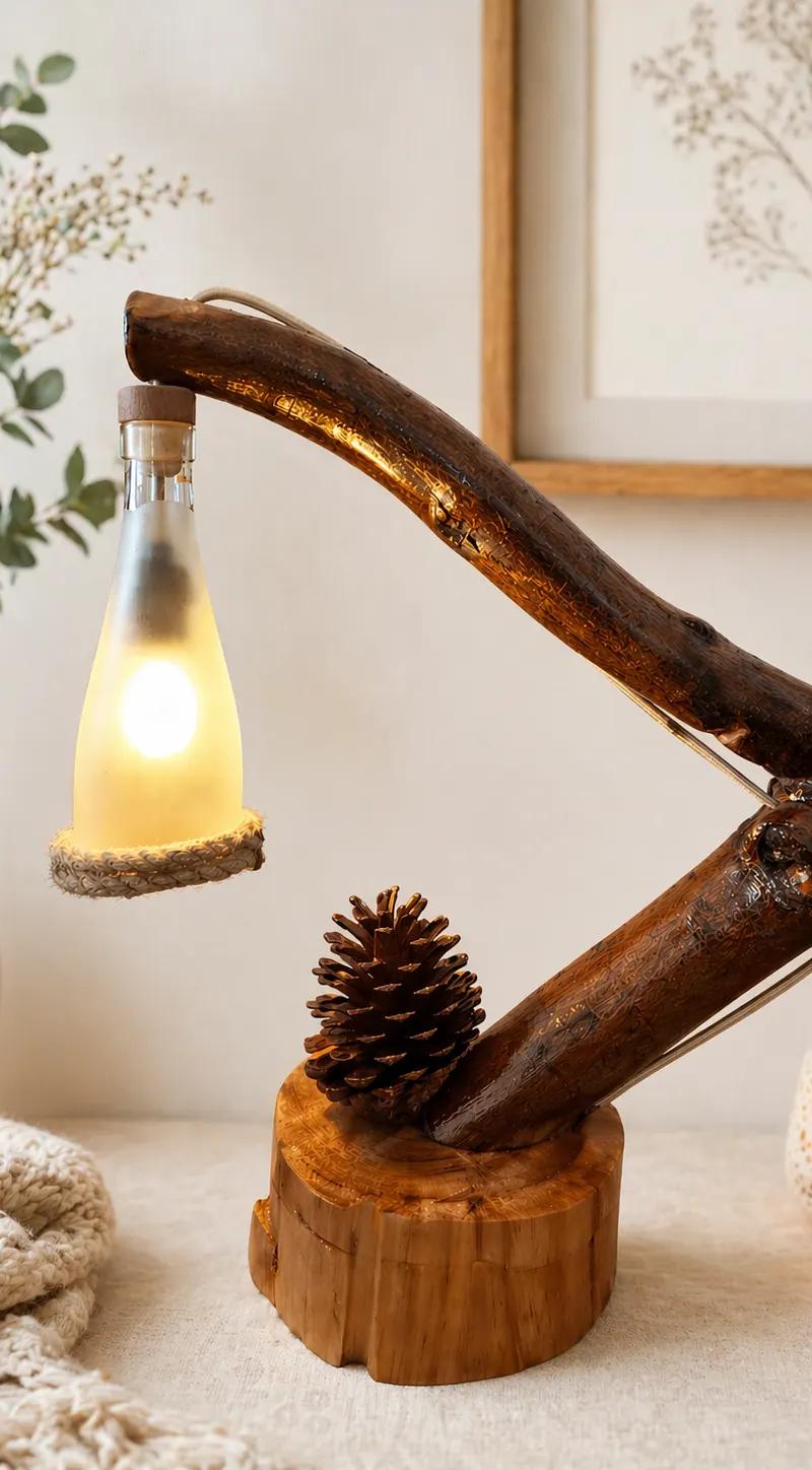 Lámpara de madera