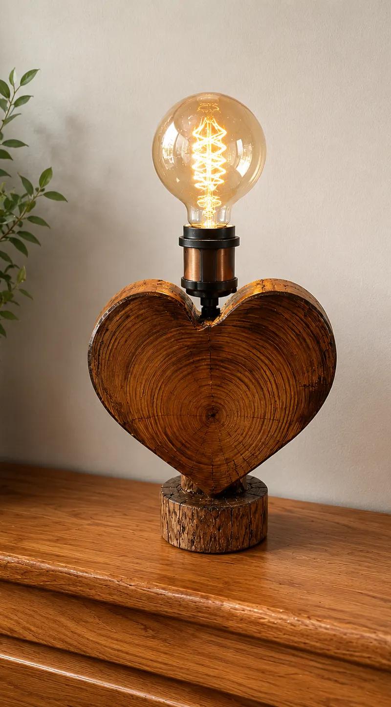 Lámpara de madera 