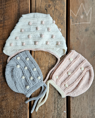 Capota Bodoques | Patrón tejido a palillos | 4 tallas | RN a 12 meses  - vista 1