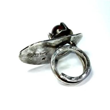 Anillo de plata y granate. - vista 2