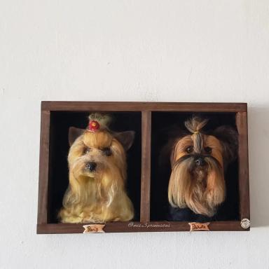 Retrato doble mascotas  - vista 1